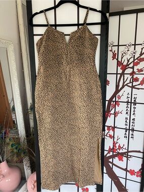 Manners London Leopard-Print Midi Body Contour Dress